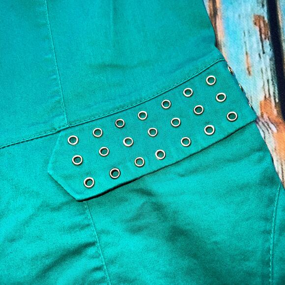 Camomilla Italia Green Fitted Dress Made in Italy Size 46 US 10 - Picture 5 of 7